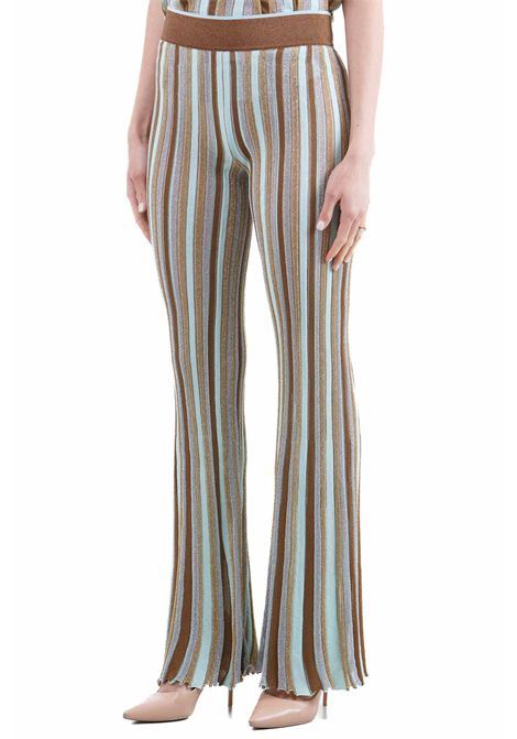 Pantalone wide leg con rigatura links e flexage CIRCUS HOTEL | Pantaloni | H5SI06CIRQ2